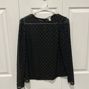 New Black Stylish Gold detailed Blouse